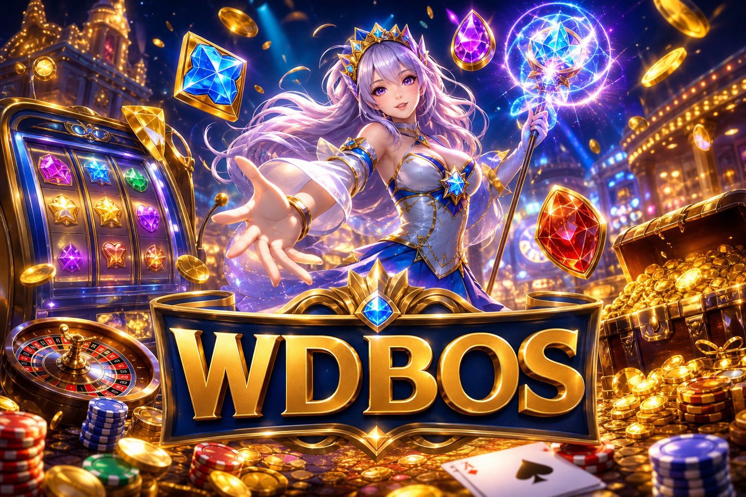 Tampilan menu utama aplikasi Wolf Gold dengan pilihan permainan dan promo hadiah